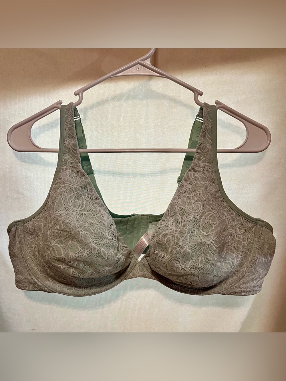 Lane Bryant Cacique Balconette Unlined Full Coverage Bra in Mint Green Sz 46C - Picture 3 of 7